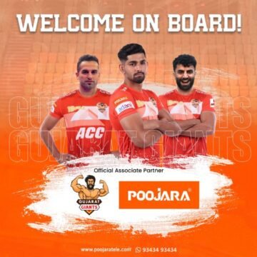Poojara Telecom join hands with Gujarat Giants as Official Associate Partner in Pro Kabaddi League 2023
