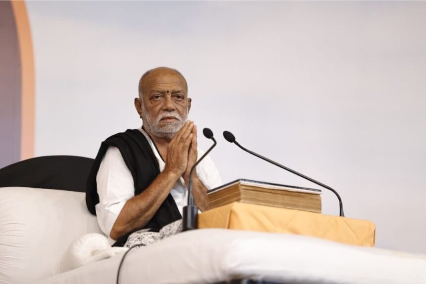 1-1-43 Morari Bapu extends humanitarian assistance of Rs. 25 lakh for war-torn Israel & Palestine