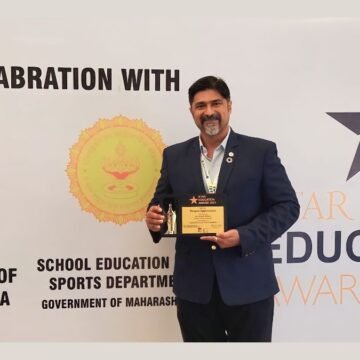 1-36 Star Education Award 2023 was bestowed to Dr.Dinesh Sabnis by ESFE in Collaboration with School Education & Sports Department, Government of Maharashtra