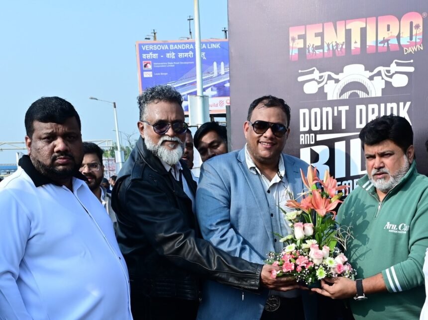 1 Industry Minister, Uday Samant flags off the ‘Fentiro Don’t Drink & Ride Gentlemen Rally’ with a WROOM