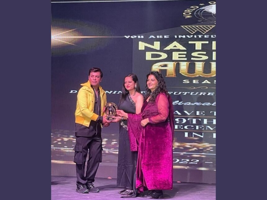 Janvi Tanna Wins Best Avant-Garde Designer in Non-wearable category at National Designer Awards 2023