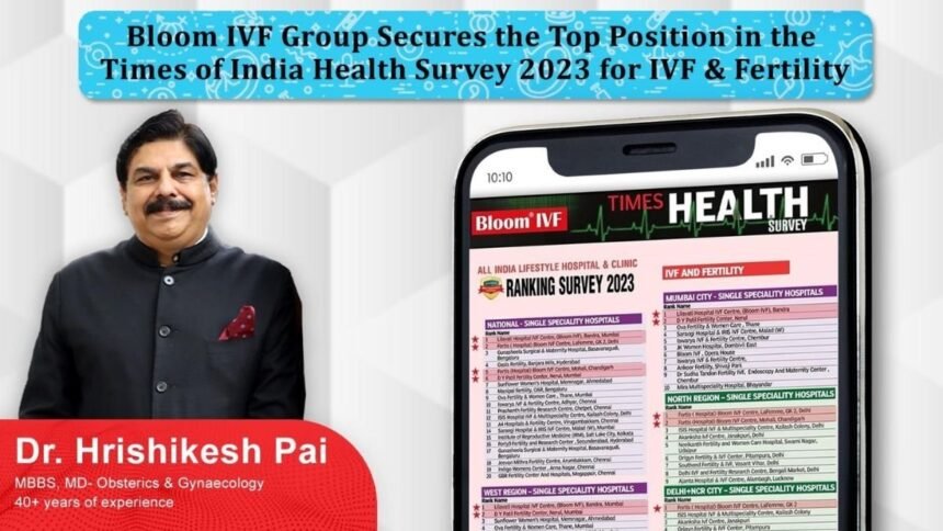 Bloom-IVF Bloom IVF Group Secures the Top Position in the Times of India Health Survey 2023 for IVF & Fertility