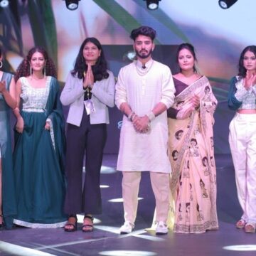 tina Ms. Tina Khandait Takes Best Emerging talent in indo western Award in National Designer Award 2023