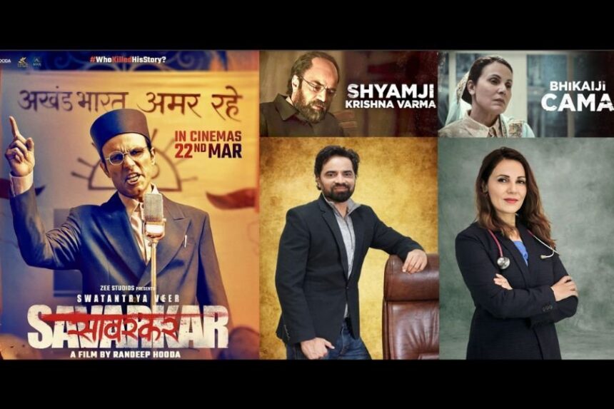 imagerdant Renowned actor Randeep Hooda introduced Jay Patel as Shamji Krishna Varma and Dr. Anjali Hooda as Bhikaji Cama in the eagerly awaited film “Swatantrya Veer Savarkar”