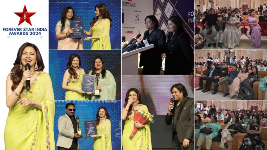 pnn-2 Bollywood Royalty Bhagyashree Graces Forever Star India Awards 2024, Joins Forces with Army Officers to Honor Awardees!
