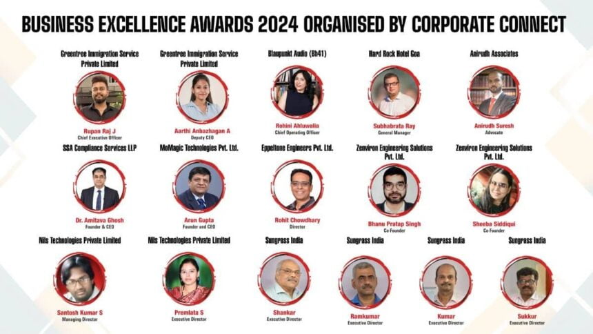 1-96 BUSINESS EXCELLENCE AWARDS 2024 ORGANISED BY CORPORATE CONNECT