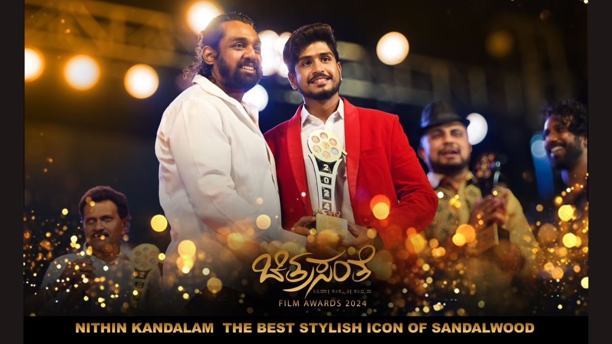 1-153 Nithin Kandalam Awarded Best Stylish Icon of Sandalwood by Action Prince Dhruva Sarja