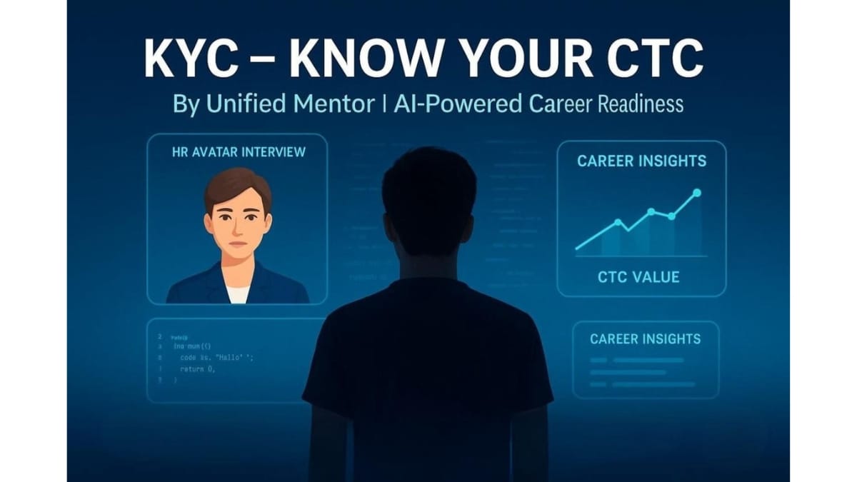 2526007275-Unified-Mentor-KYC Unified Mentor to Launch “KYC – Know Your CTC” on 25th August: India’s First AI-Based Career Readiness Platform