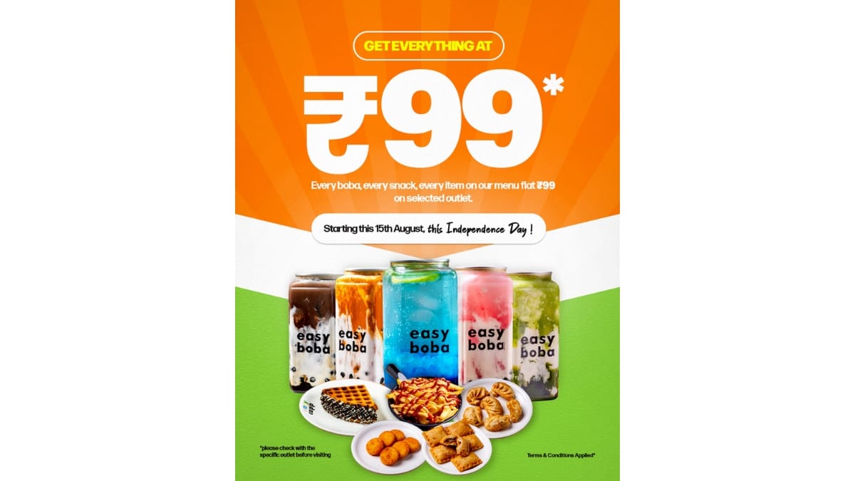 Easy-Boba- Sip the Freedom: Easy Boba Rolls Out Rs.99 Menu for Independence Day & Every 15th of the Month!