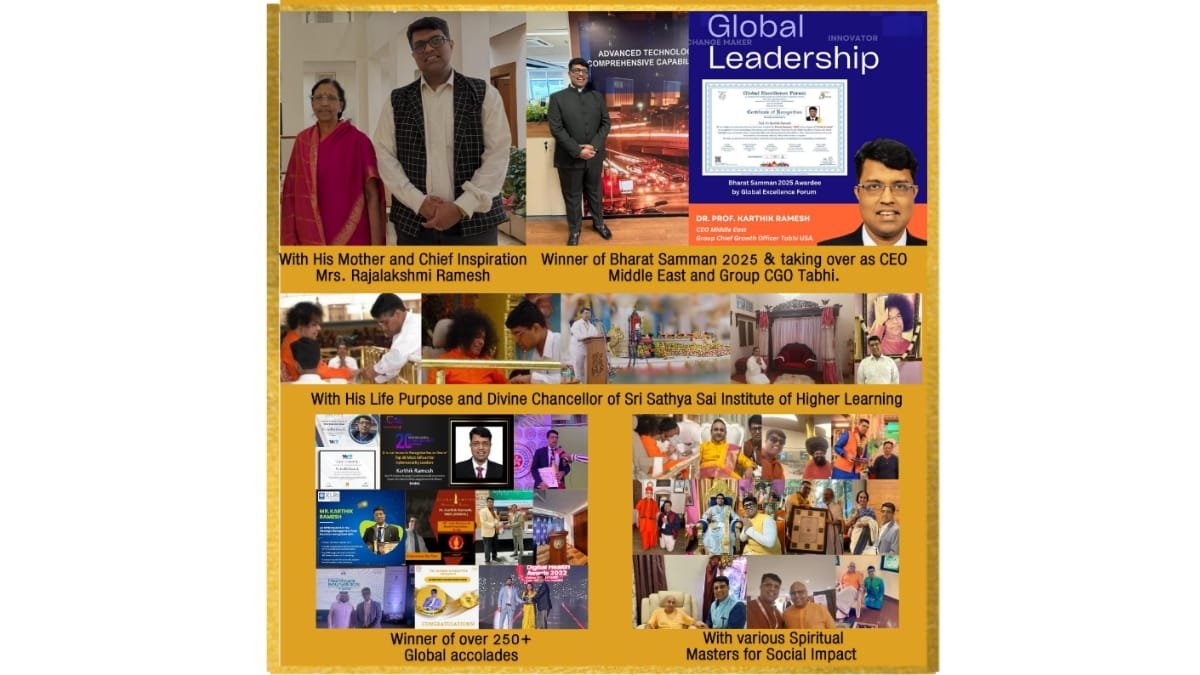 Dr-Karthik-Ramesh Dr. Karthik Ramesh Honored with Bharat Samman 2025 amidst Major Career Growth as Group Chief Growth Officer & CEO Middle East Tabhi