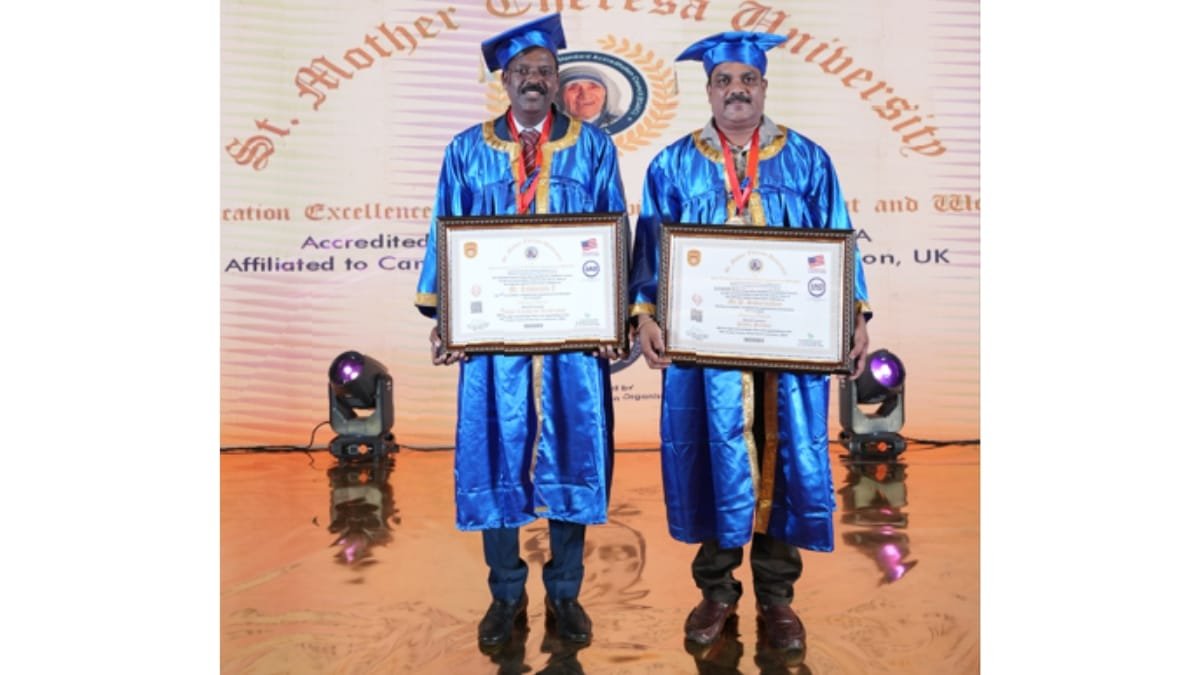 PNN-2025-10-09T172353204 L&T VP Kumarasen and Sub-Inspector Sabarinathan Receive International Honorary Doctorates via Indian Media Works Initiative