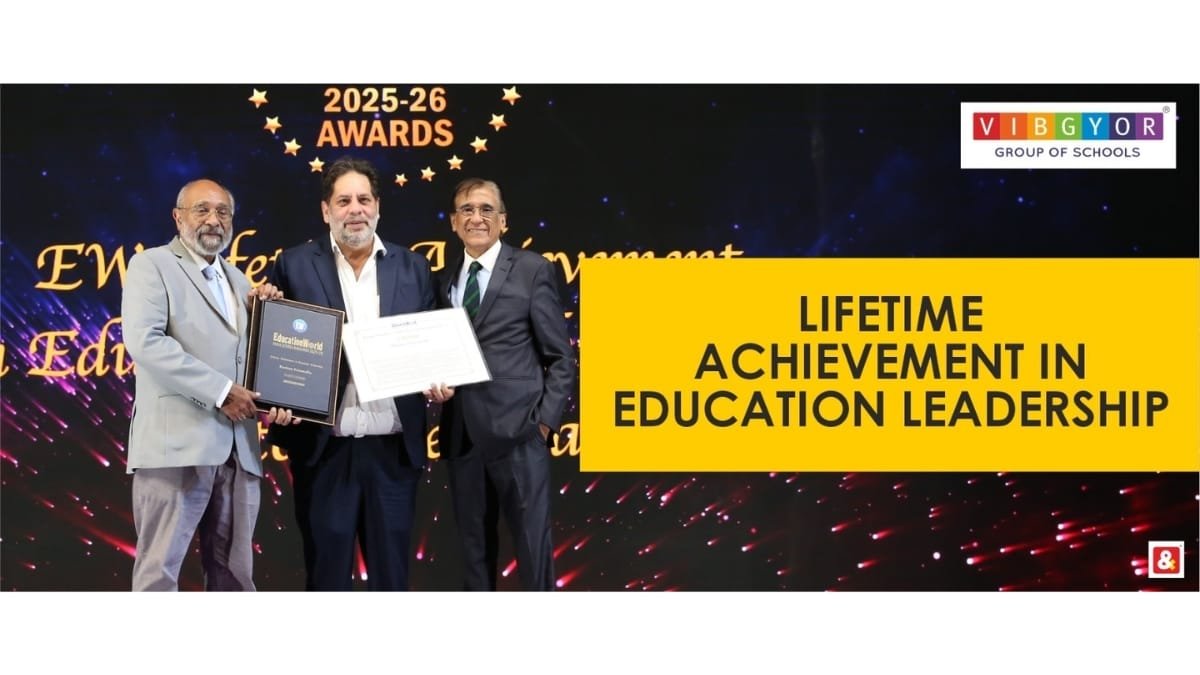 Rustom- Rustom Kerawalla honoured with Lifetime Achievement Award at EducationWorld India School Rankings Awards 2025-26