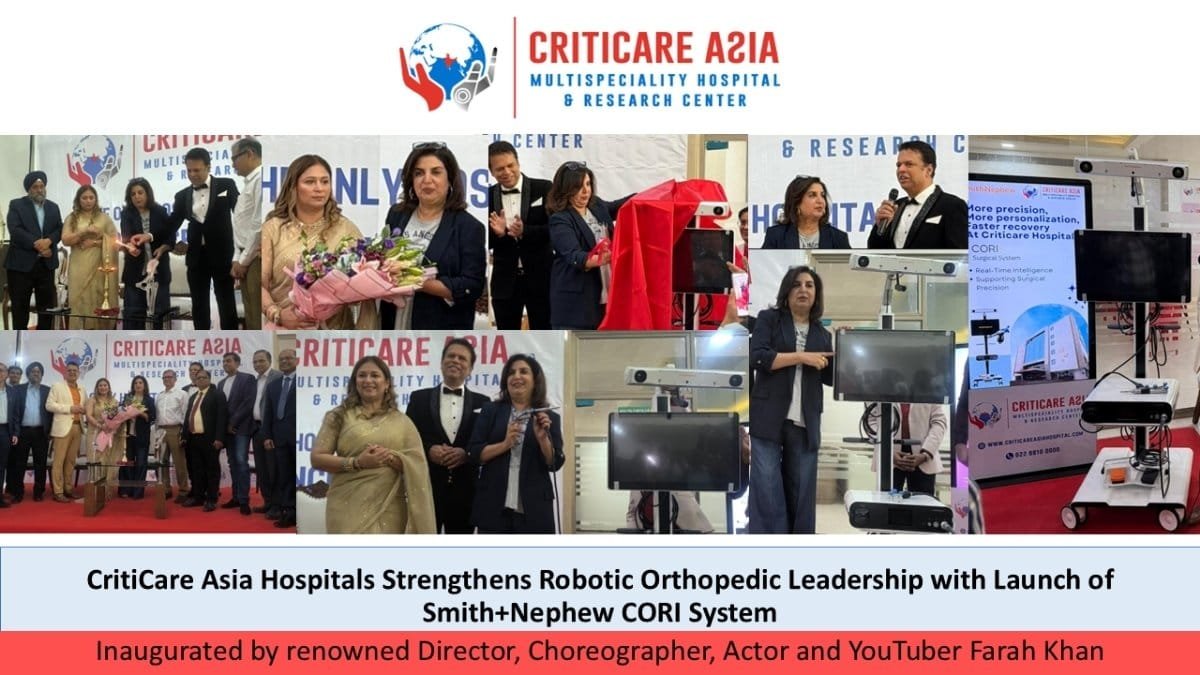 2000 CritiCare Asia Hospitals launches Smith+Nephew CORI robotic system for joint replacements