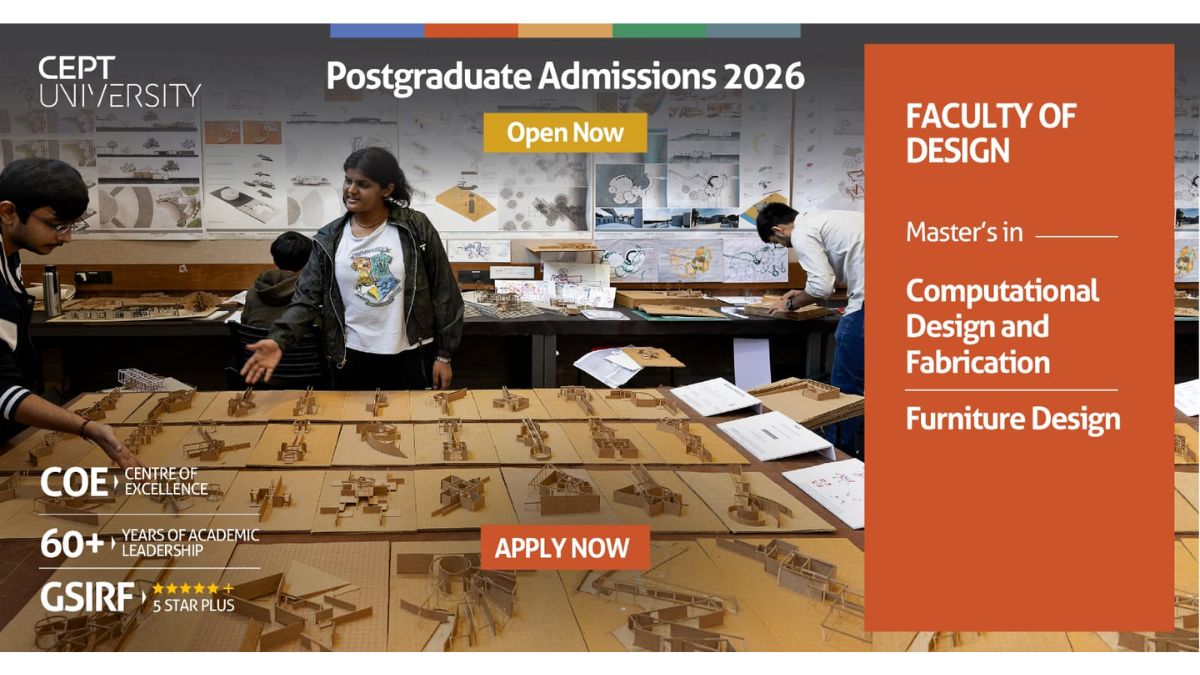 PNN-16-03-26-1-1-1 Faculty of Design at CEPT University Invites Applications to PG Programs 2026