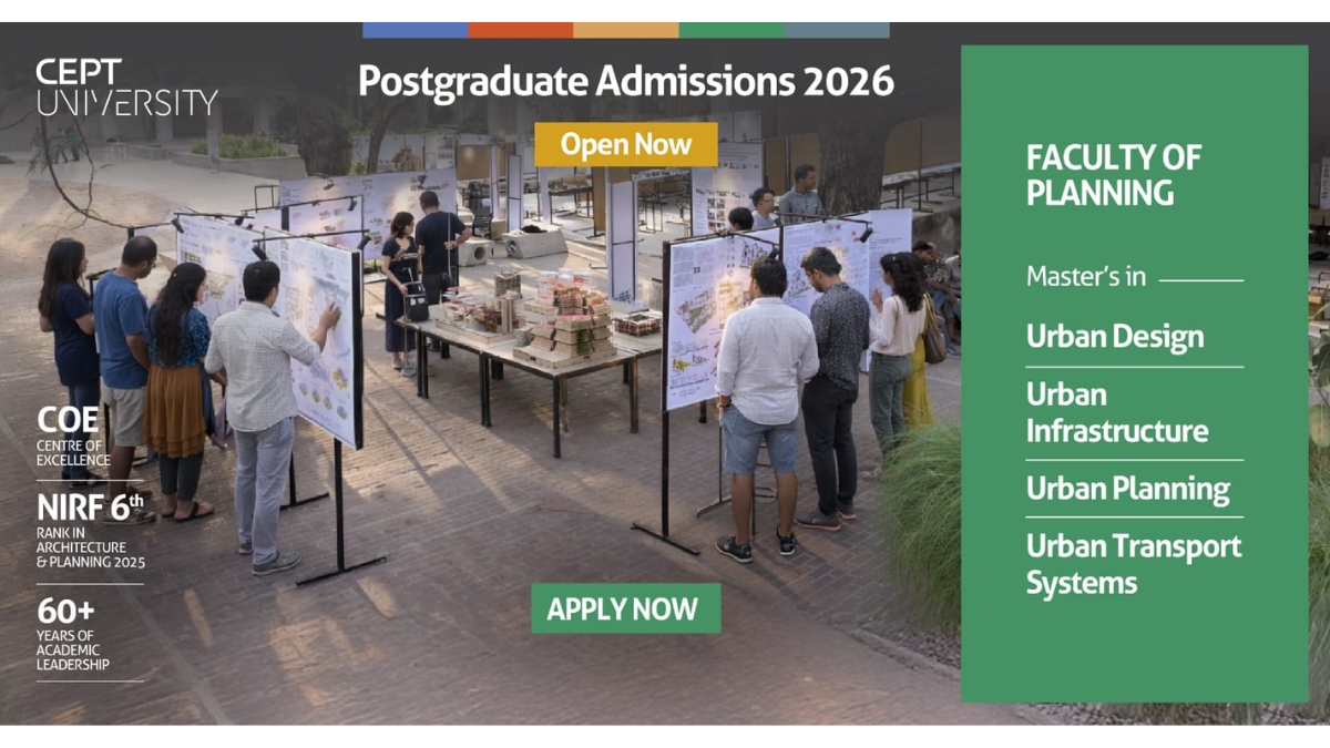 PNN-2-12 Faculty of Planning at CEPT University Invites Applications to PG Programs 2026