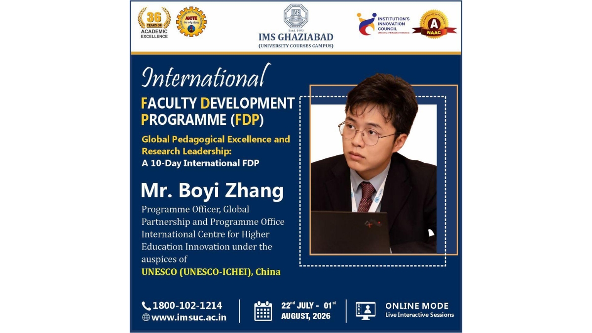 PNN-2026-07-22T174303.137 IMS Ghaziabad (University Courses Campus) to Host International Faculty Development Programme with UNESCO-ICHEI Expert