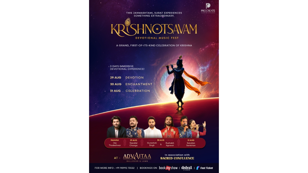 PNN-2026-08-19T171834.827 Surat To Host Three-Day ‘Krishnotsavam 2026’ — A Unique Confluence of Devotion, Music & Celebration