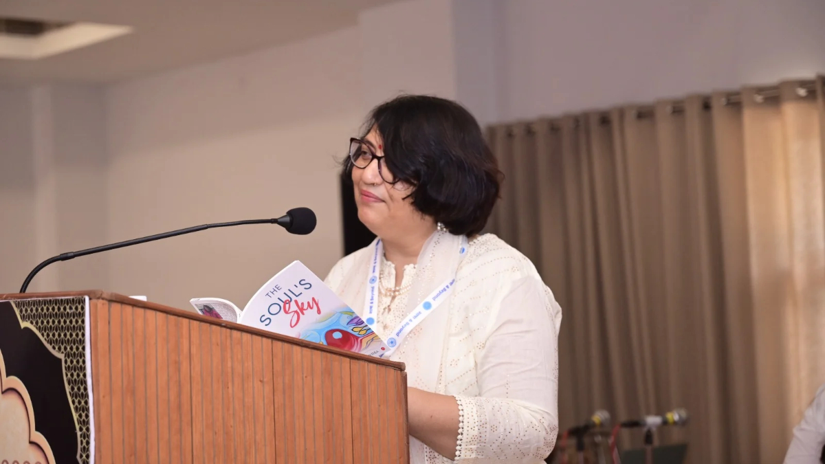 PNN-2-13 Neelam Saxena Chandra’s 85th Book, The Soul’s Sky, Released at LWG LitFest