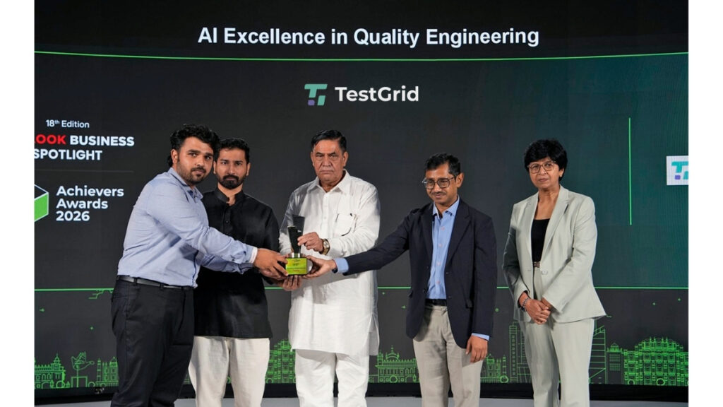 PNN-2026-10-17T124314.269-1024x576-2 TestGrid Recognised for “AI Excellence in Quality Engineering” at Outlook Business Spotlight Achievers Awards 2026